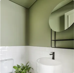 Parede pintada na cor Verde Garrafa